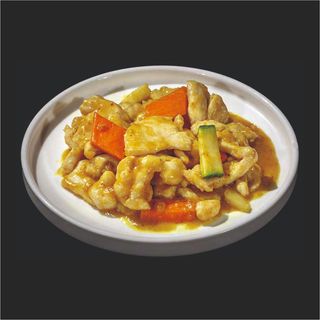 114 pollo con salsa curry