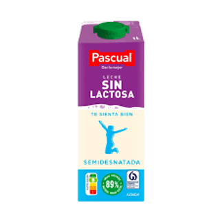 Leche sin lactosa semidesnata 1L