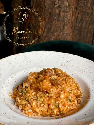  Ризото с телешко бон филе и домати 350гр