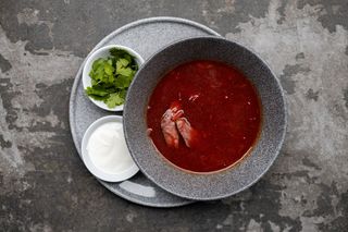 Борщ з качки та капустою кімчі (350g)