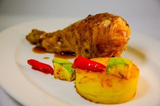 Copan de curcan și cartofi dauphinoise