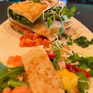 Wrap de salmón ahumado