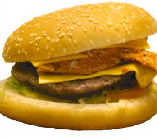 Chicken and beef burger