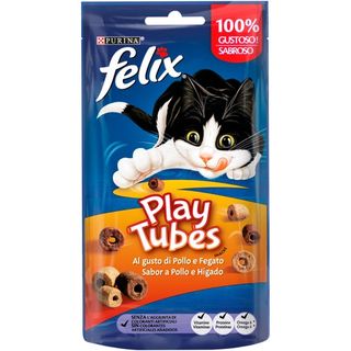 0.05 KG Felix Bocaditos Play Tubes Pollo con Hígado Bocaditos para gatos