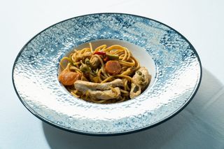 Espaguetis Con Pollo