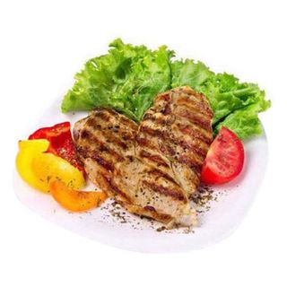 Стейк из курицы (с грибным соусом)