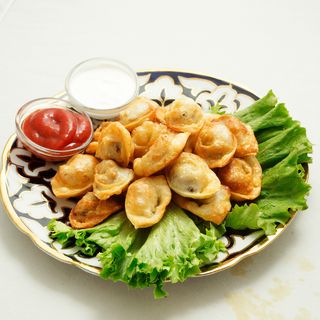 Пельмени жареные