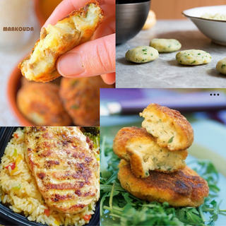 Filet De Poulet Servi Avec riz et maakouda 