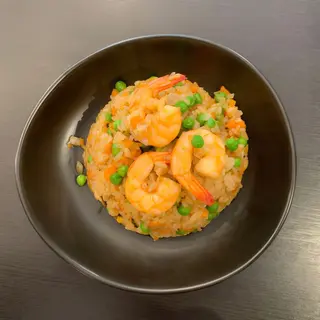 Arroz hibachi con mariscos