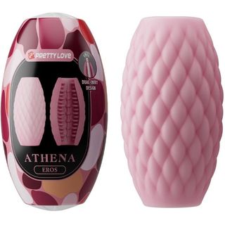 Pretty Love – Masturbador Texturizado Athena Eros em Silicone Rosa