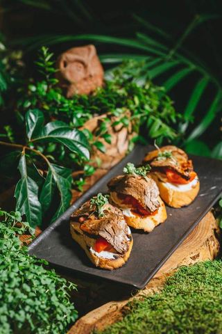 Брускетта с ростбифом