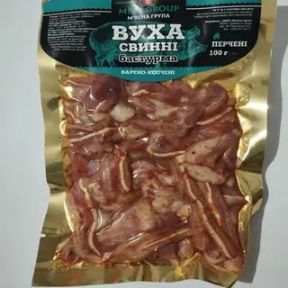 Вуха Свинні Фасовані 100г Зі Смаком Бастурми