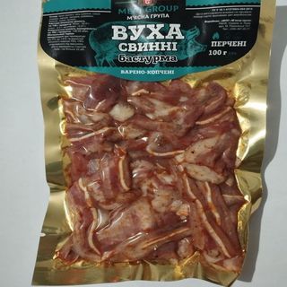 Вуха Свинні Фасовані 100г Зі Смаком Бастурми
