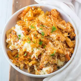 cheesy fries crispy chicken