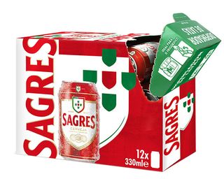 Sagres Lata - Pack Frigorifico 12x33cl