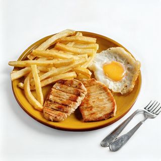 2 Huevos Con Filete Y Patatas