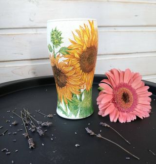 Vaza pictata floarea soarelui