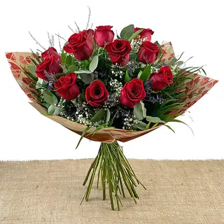 Docena Rosas Rojas Molto Rosso