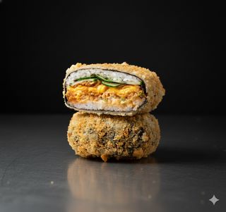 Hamburgesa De Sushi Con Salmón Horneado