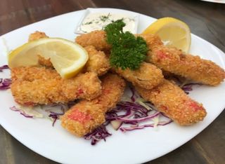 Хрупкави рулца от раци с чеснов сос (300г)