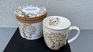 Kubek Drzewo Życia - G. Klimt, biały
