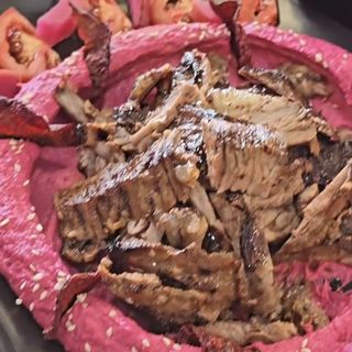 Hummus Shawarma Viande Platter+ frites