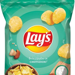 Чіпси Lays Білі Гриби Зі Сметаною 120грм