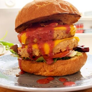Doble Cheese Burger, vegan