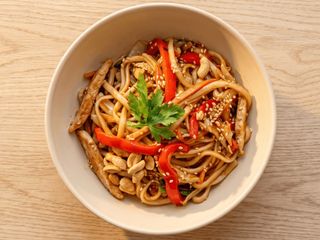 Udon with chicken