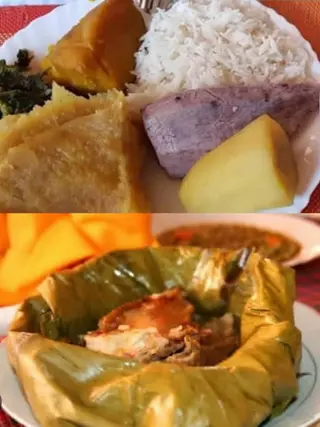 All food with pork luwombo 