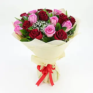 Red with pink