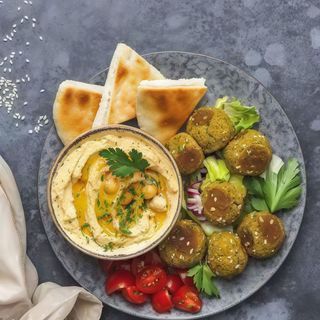 Plato De Falafel Con Hummus