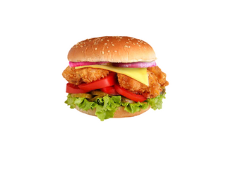 Crispy cheeseburger
