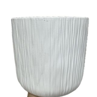 Vaso decorativo grande branco com detalhes