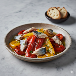 Pimientos Asados Con Melva