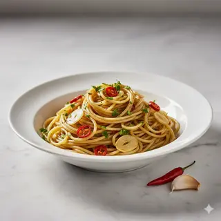 Spaghetti aglio, olio e peperoncino