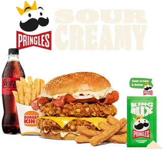 Combo Pringles Sour Creamy Doble Pollo Grande