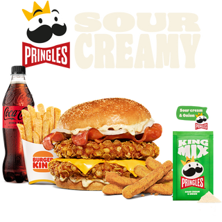 Combo Pringles Sour Creamy Doble Pollo Grande