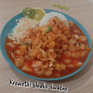 Krewetki słodko-kwaśna