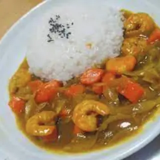 Arroz con Gambas y Salsa de Curry