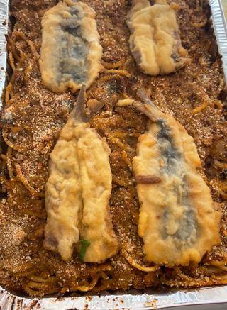 Bucatino con sarde una porzione di circa 400/500 g 