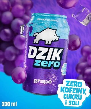 Dzik ZERO -- Grape 330 ml