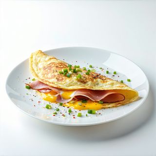 Omleta cu sunca si cascaval