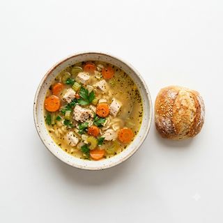 Chicken Soup Kienyeji & Roll