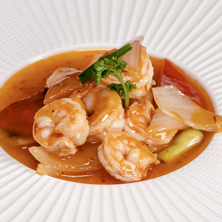 163. Gamberi in salsa chili - piccante