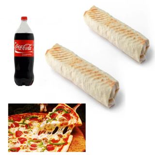 Menú 2 Durum (XXL)  Con 1 Pizza 28cm Coca-Cola 2L
