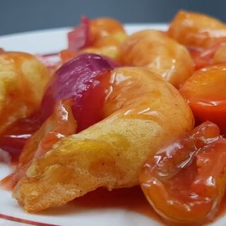 Gambas Con Salsa Agridulce