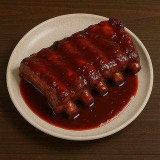 Coaste de porc cu sos barbeque