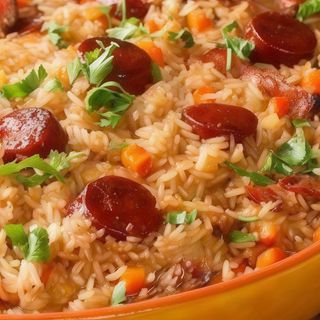 arroz de pato + agua com gás