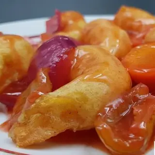 Gambas Con Salsa Agridulce